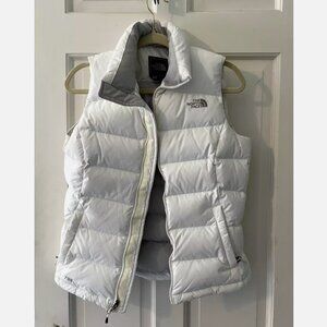 The North Face 700 Puffer Goose Down Vest Women's Size Small in White, Vintage